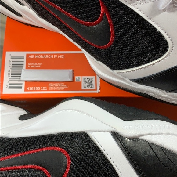 NIKE AIR MONARCH IV (4E) white/black Men’s - Picture 15 of 16